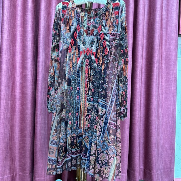Johnny Was Diza Mesh dress NWOT XS